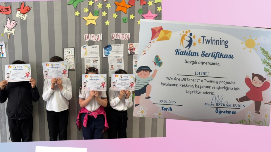 e-Twinning projemiz “Farklıyız / We Are Different” sona ermiştir.